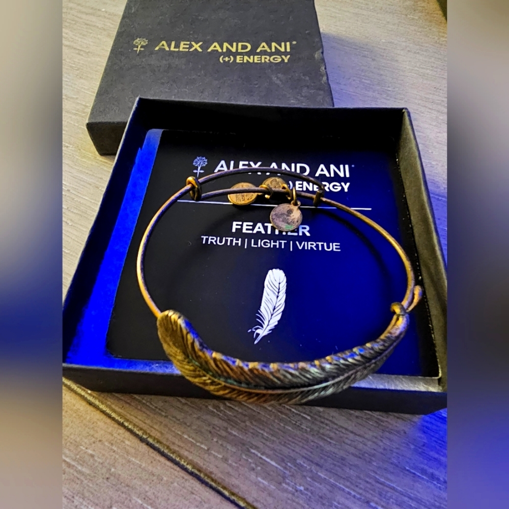 Alex and Ani Feather Bracelet adj